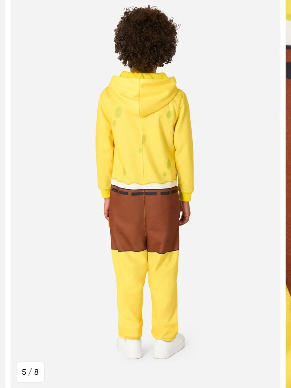 OppoSuits Yellow & Brown SpongeBob Kids One-Piece Footie